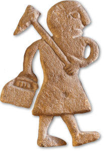 T’Owd Man lead miner carving, Wirksworth